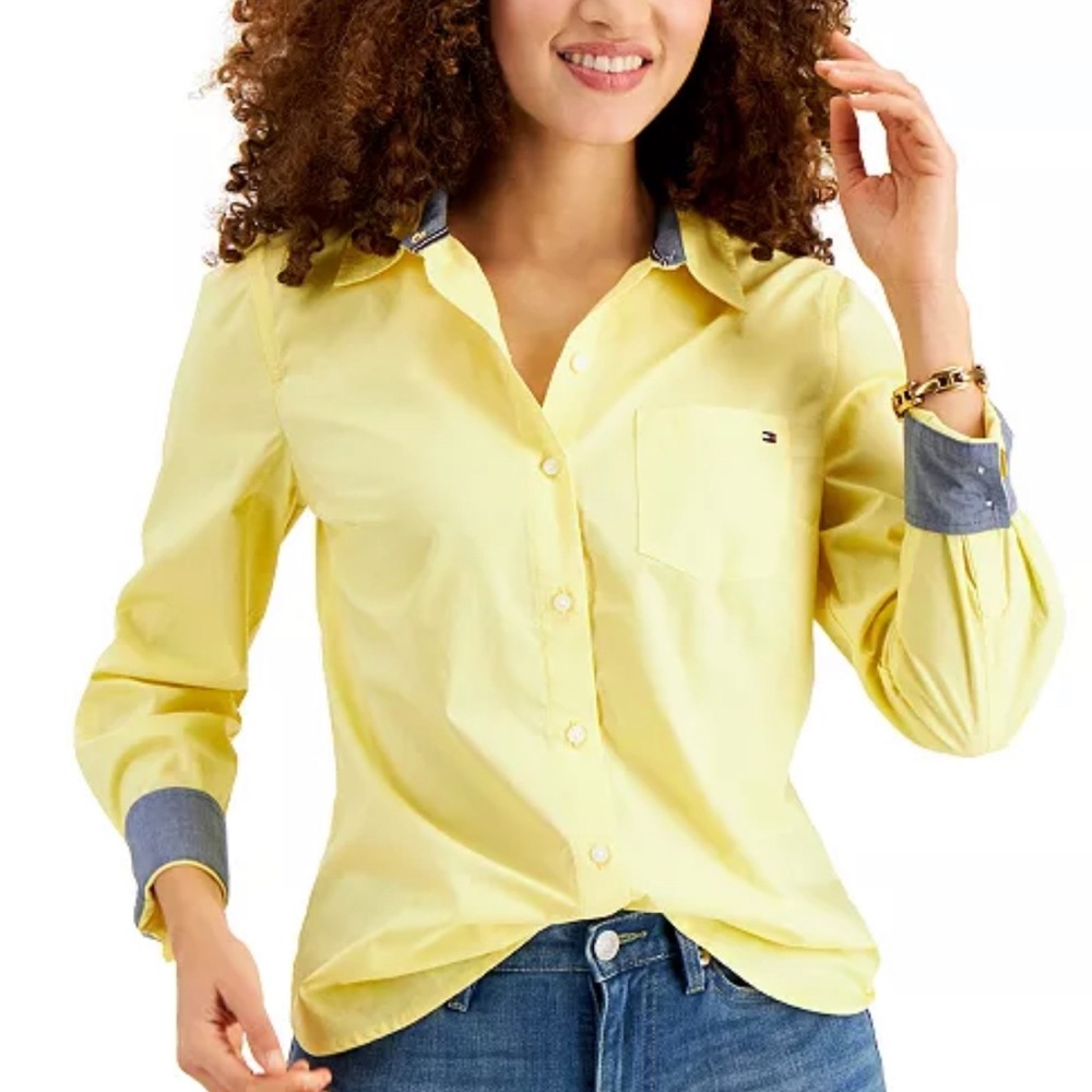 Tommy Hilfiger Yellow Button Down Shirt